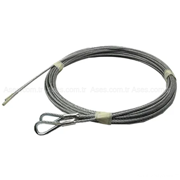 AsesEND.CLK0210000Seksiyonel Kapı Galvanizli Çelik Halat 6x19 4mm x 10000mm
