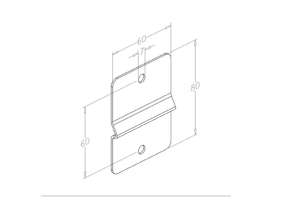 Çift Ray Ayarlı Bağlantı Braketi Delikli