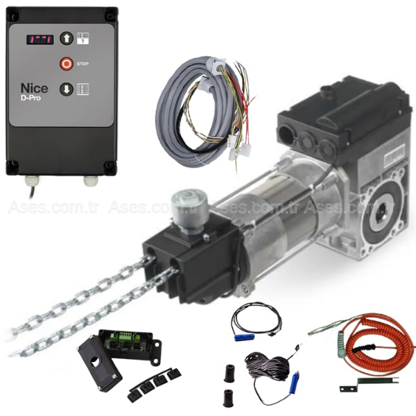 NiceSD 100 24 OPT AUT KITNice SD100 D PRO Automatic Opto Sensörlü Endüstriyel Seksiyonel Motor Seti