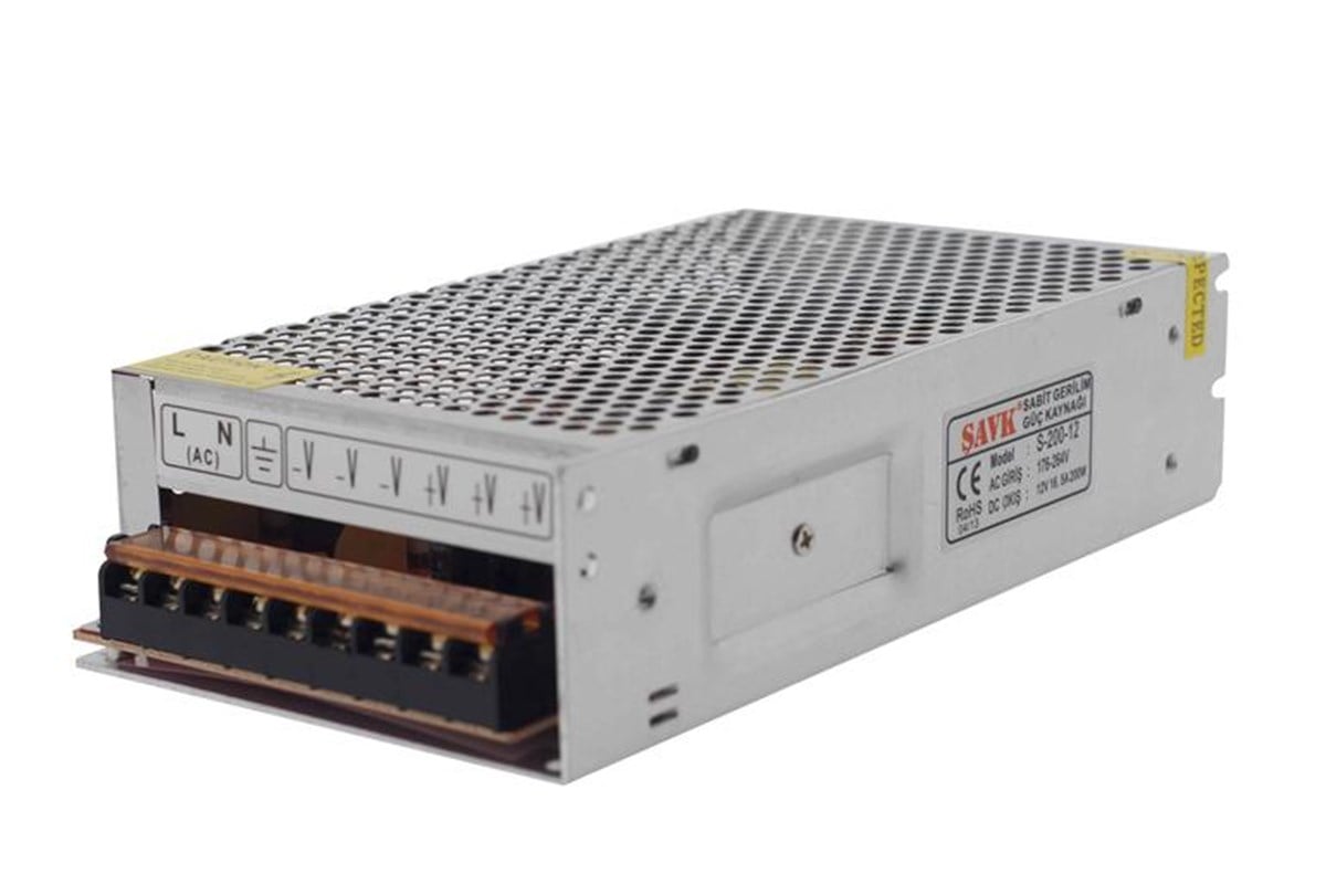 ŞAVK 100-12,12VDC 8.3A 100W Güç Kaynağı