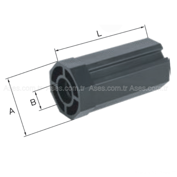 WHİTE FORMAKS.040.00.PWLBoru Başı 40mm Boru L=80mm 28x12mm Rulman Yataklı