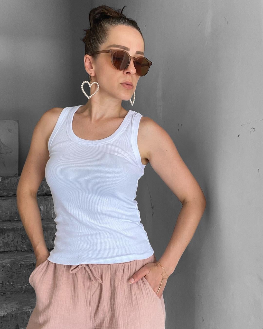 Beyaz Ribana Basic Atlet