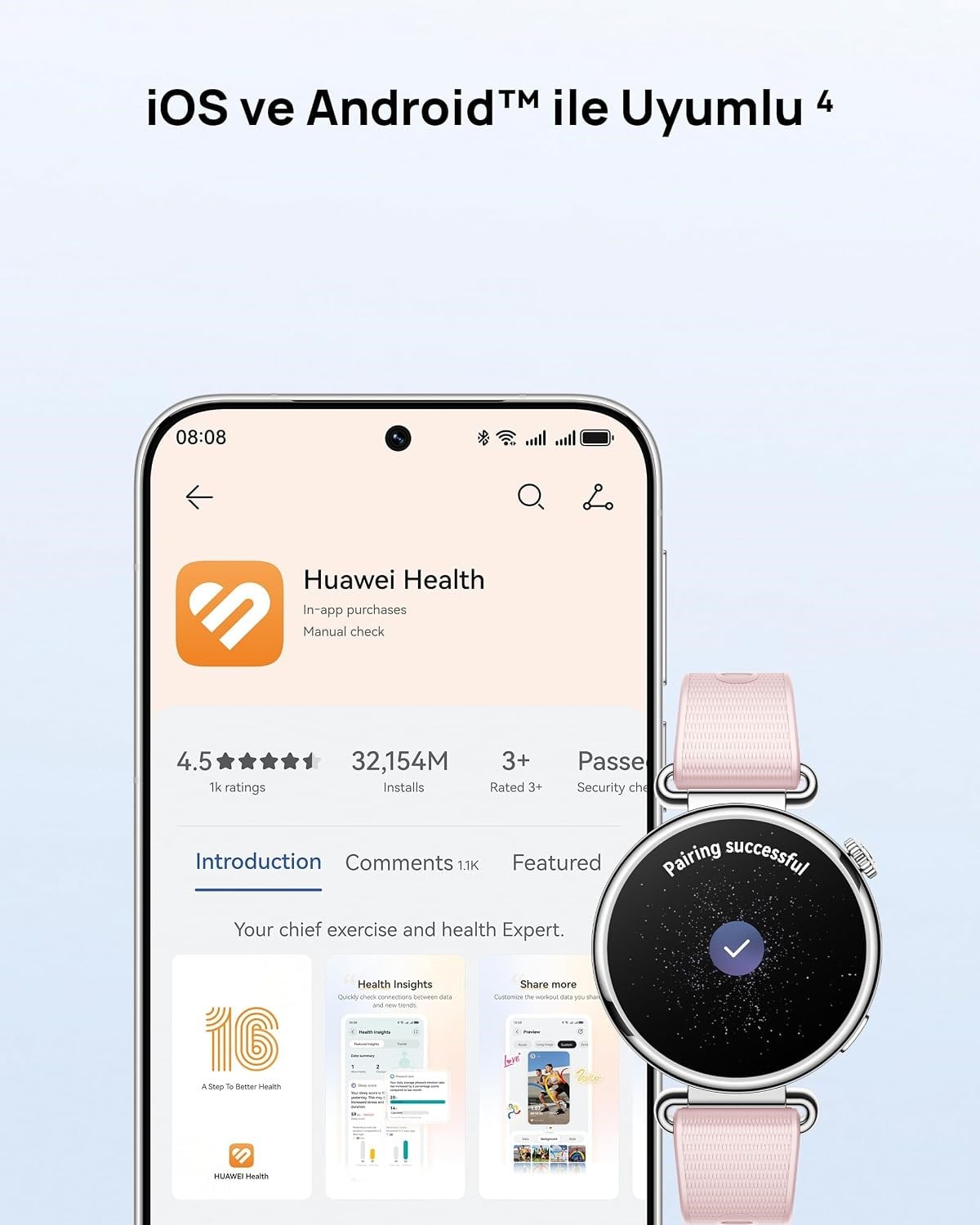 Huawei WATCH GT 7 41mm Akıllı Saat, Gri
