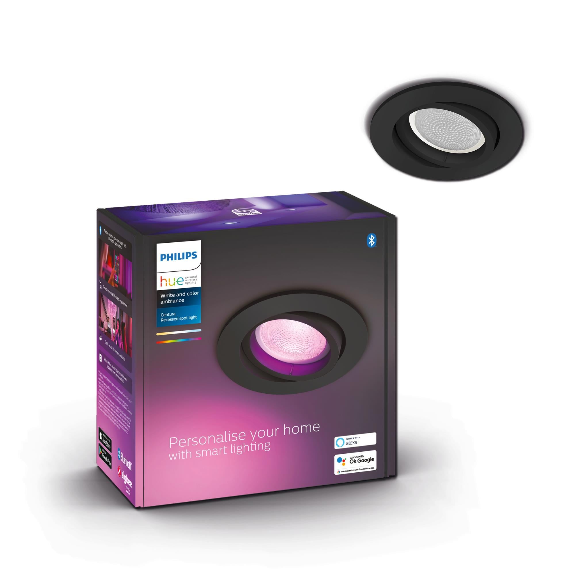Philips Hue Centura Siyah Sıva Üstü RGB Akıllı LED Spot 400 Lumen GU10 Spot Dahildir