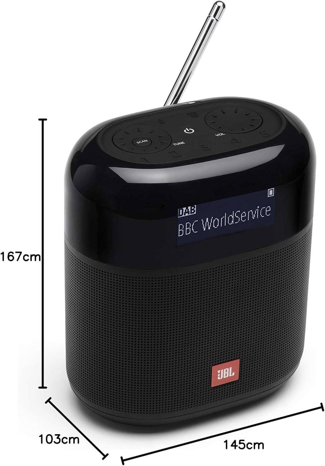 JBL TunerXL Bluetooth Hoparlör,DAB-FM Radyo,IPX7,Siyah