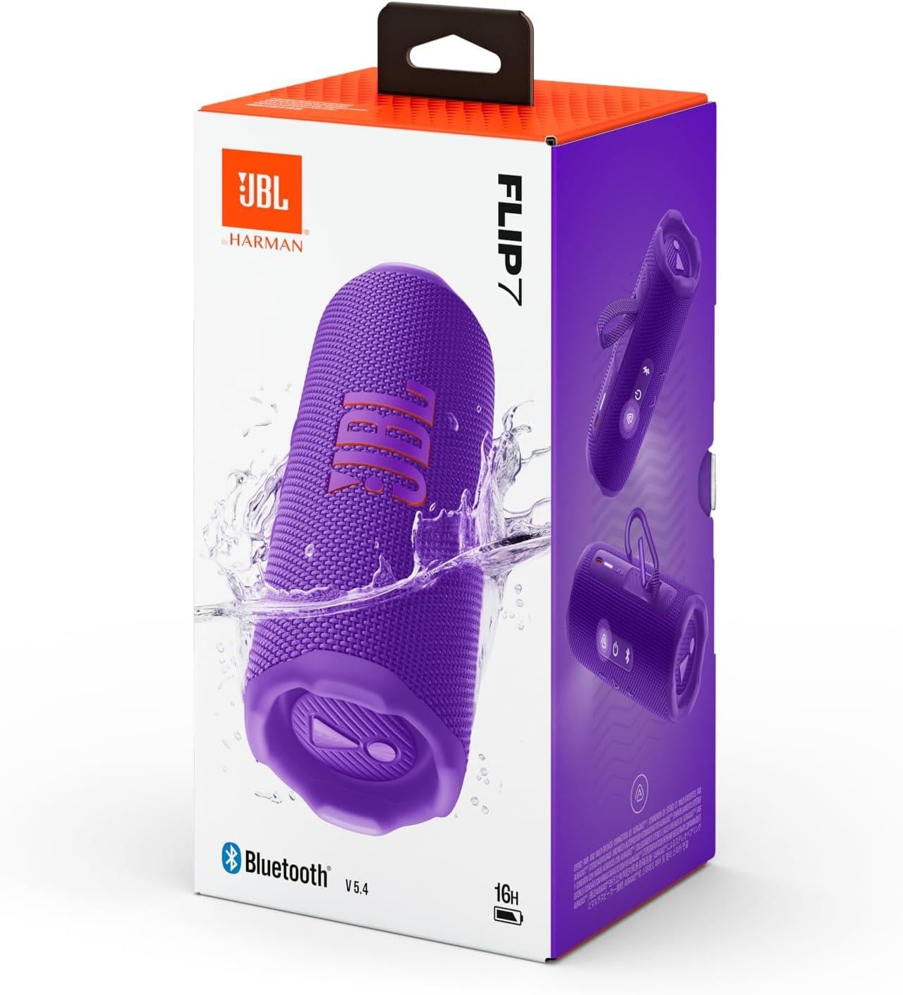 JBL Flip7 Bluetooth Hoparlör, IP67, Mor