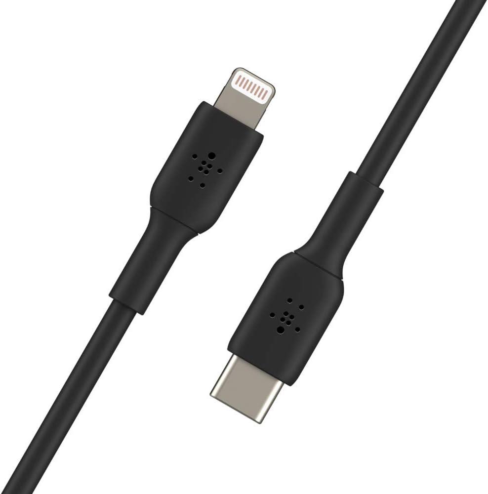 Belkin USB-C - Lightning Kablosu (Hızlı Şarj Kablosu) Hızlı Şarj MFi Sertifikalı USB-C Kablosu (Siyah,1M)