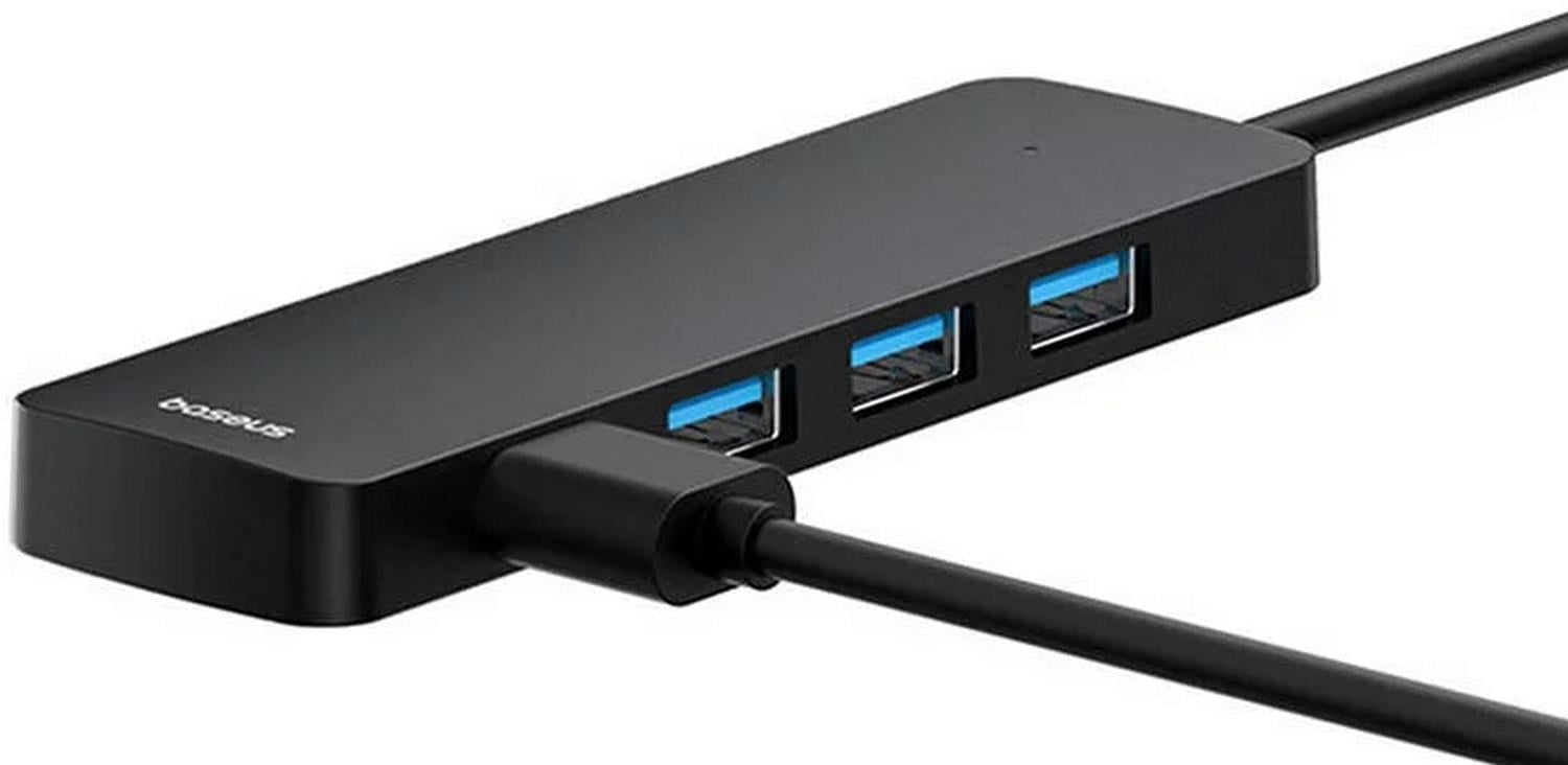 Baseus 4in1 Hub UltraJoy Lite USB-A to USB 3.0 1m, Siyah