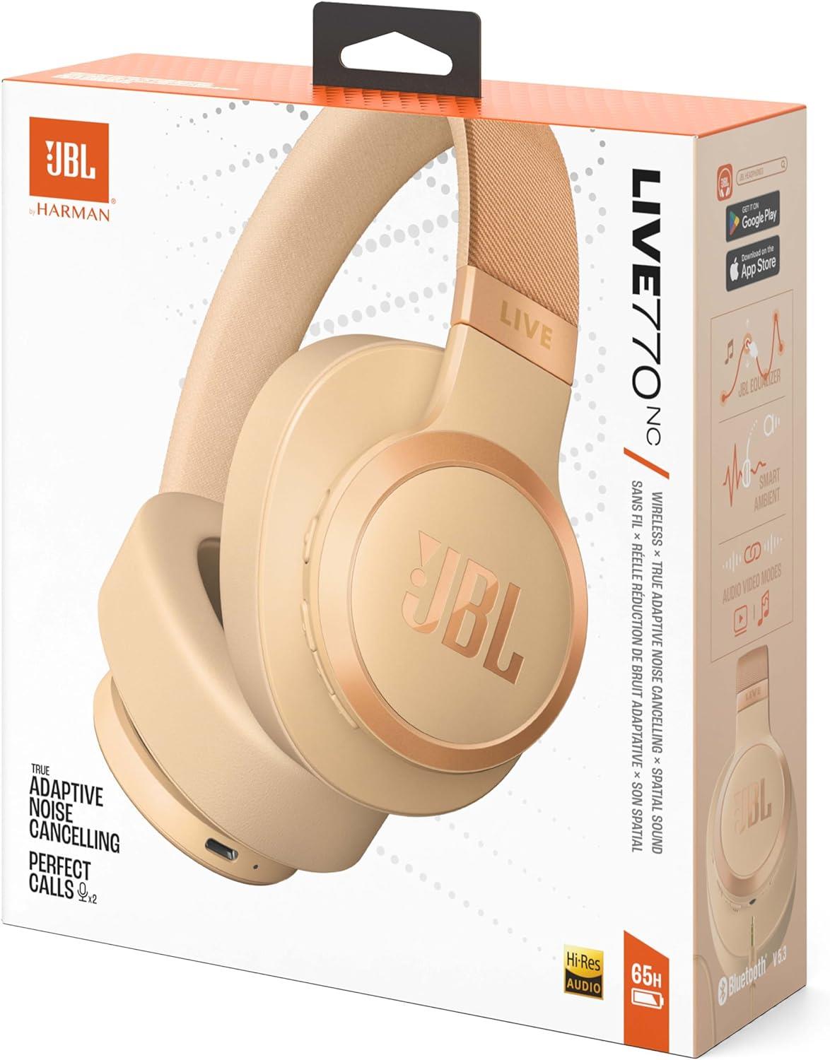 JBL Live 770 BT NC, Wireless Kulaklık OE, Kum Beji