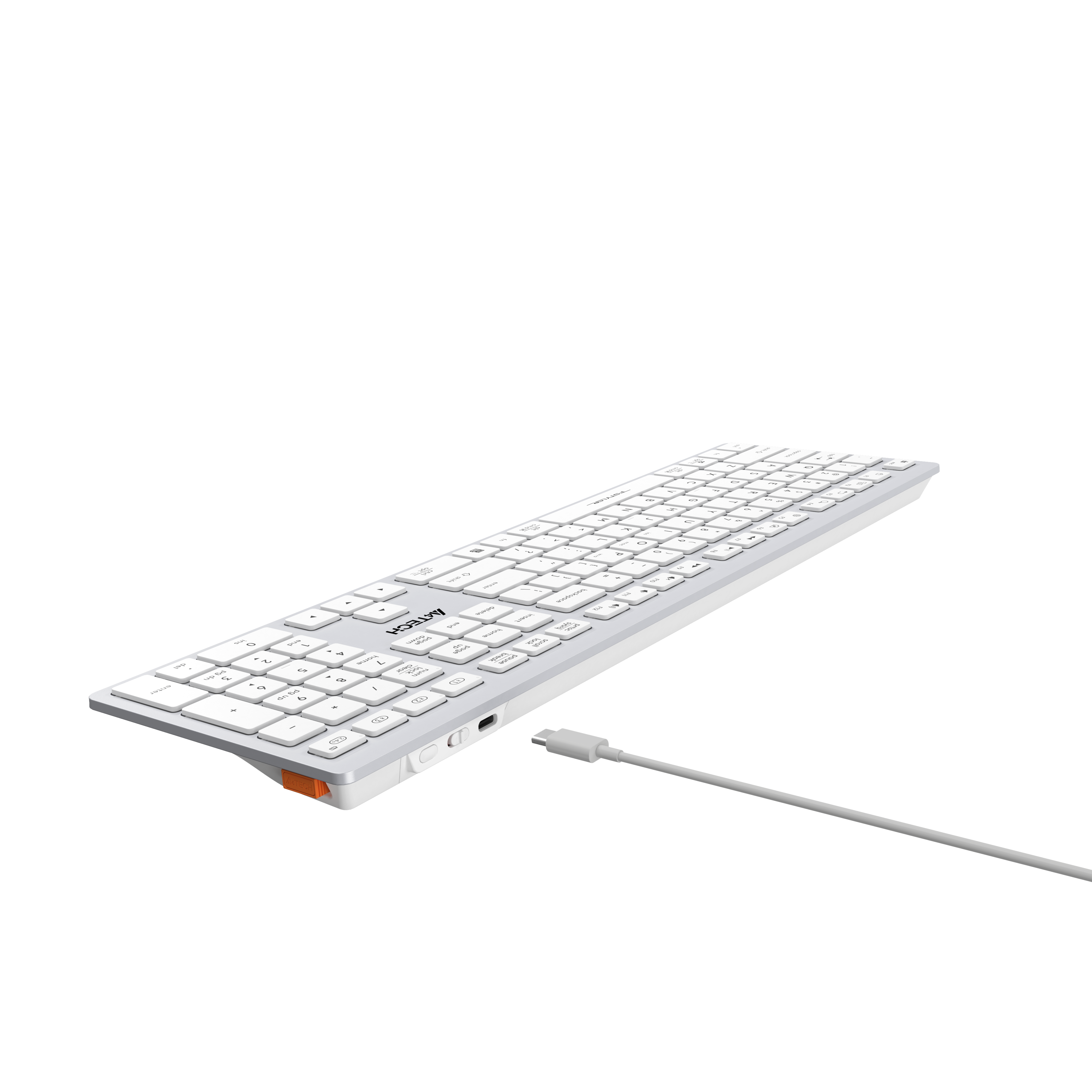 A4-Tech FBX50C Şarj Edilebilir Bluetooth Q Kablosuz Klavye - Beyaz
