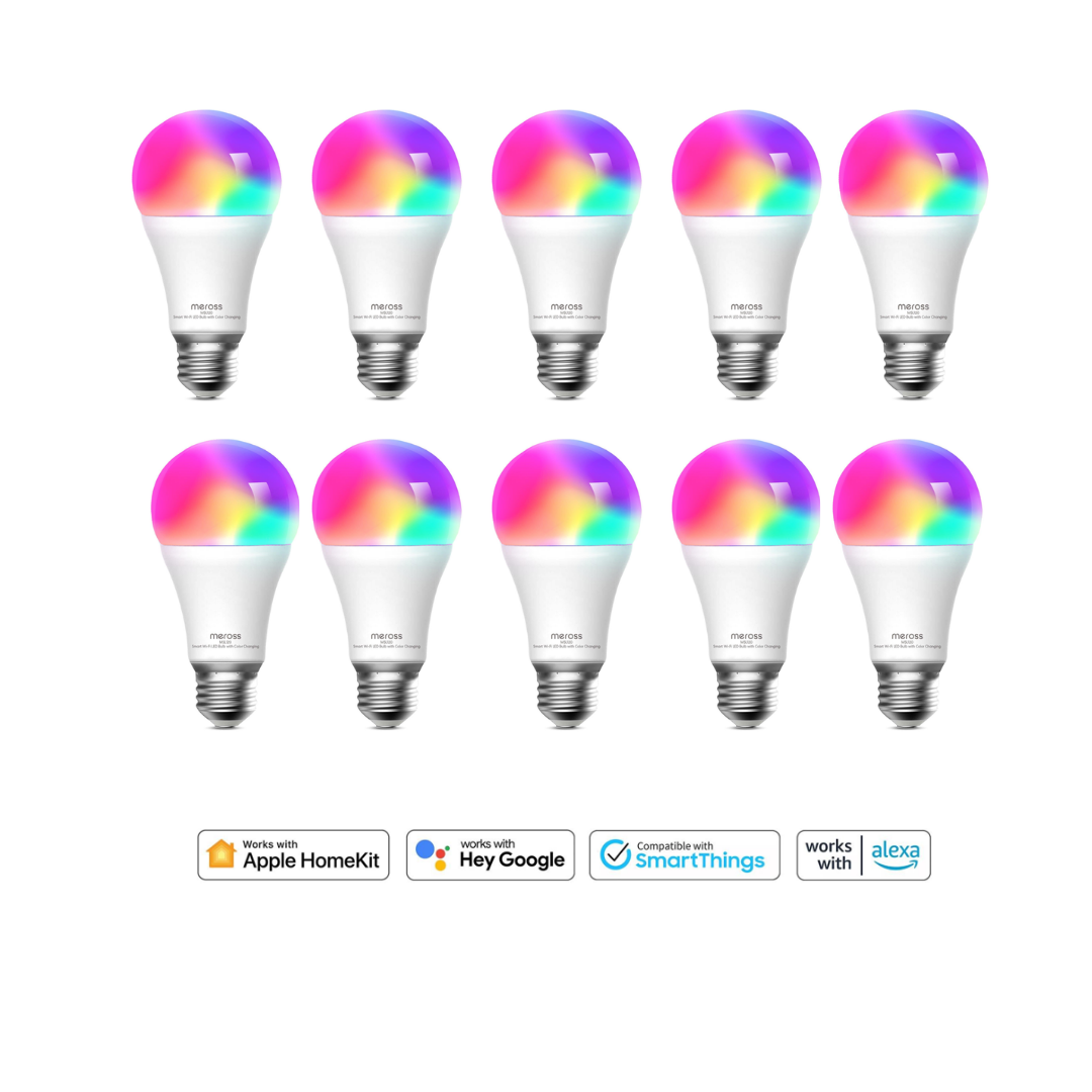 Meross Akıllı Rgb Ampül 810L/9W MSL120 (Apple HomeKit Destekli) 10'lu Paket