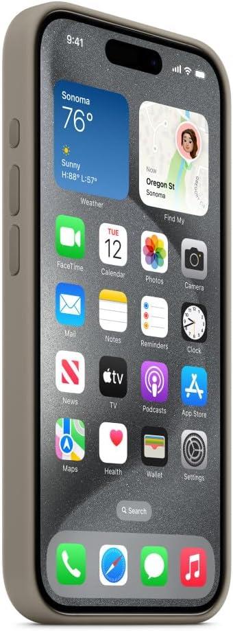 Apple iPhone 15 Pro MagSafe Silikon Kılıf Kil Rengi - MT1E3ZM/A

