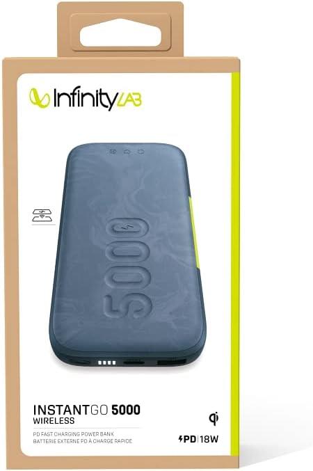 InfinityLab by Harman - InstantGo Wireless Powerbank, 5000 mAh, Mavi