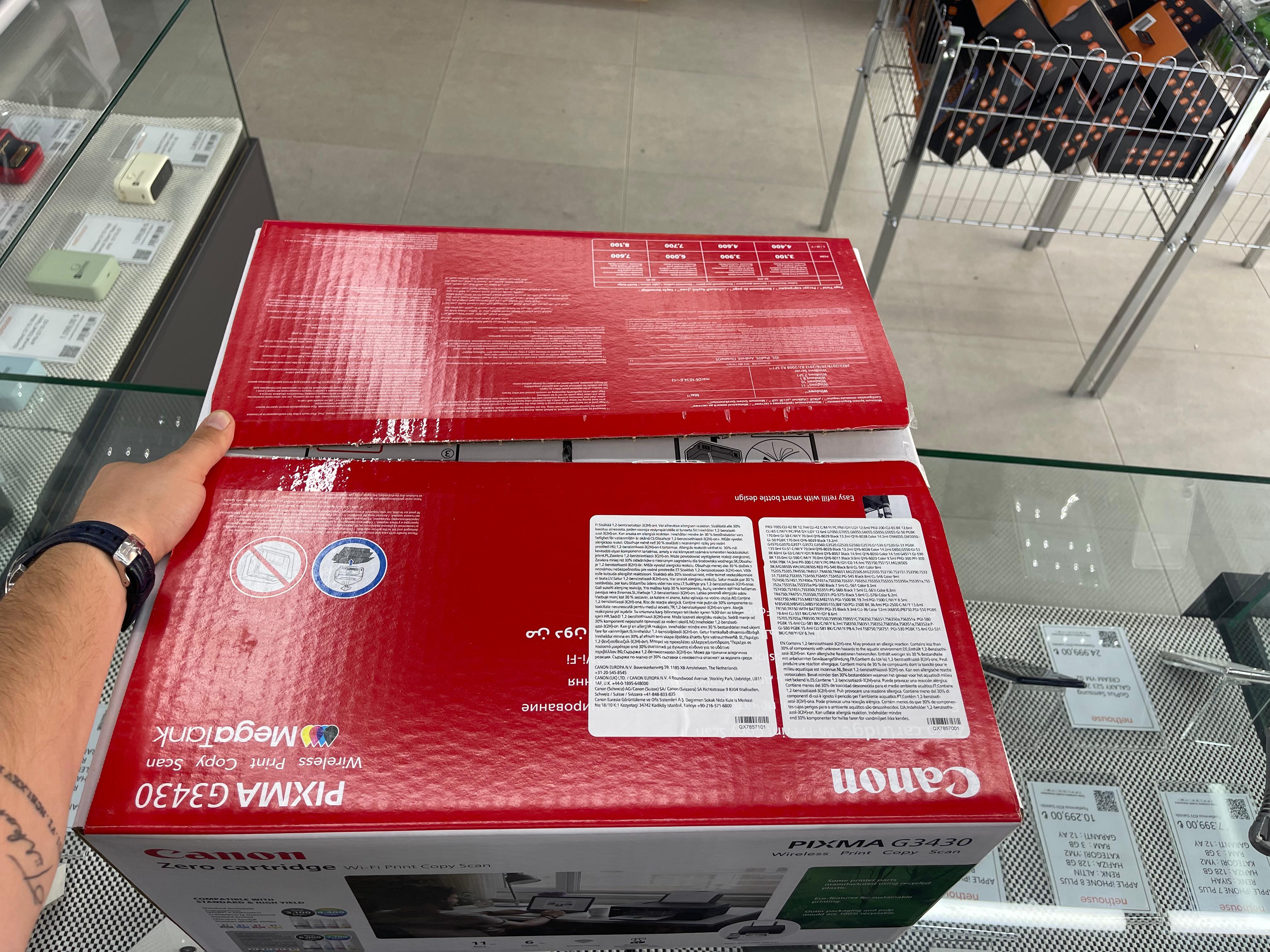 OUTLET Canon G3430 Wi-Fi + Tarayıcı + Fotokopi Renkli Çok Fonksiyonlu Tanklı Yazıcı