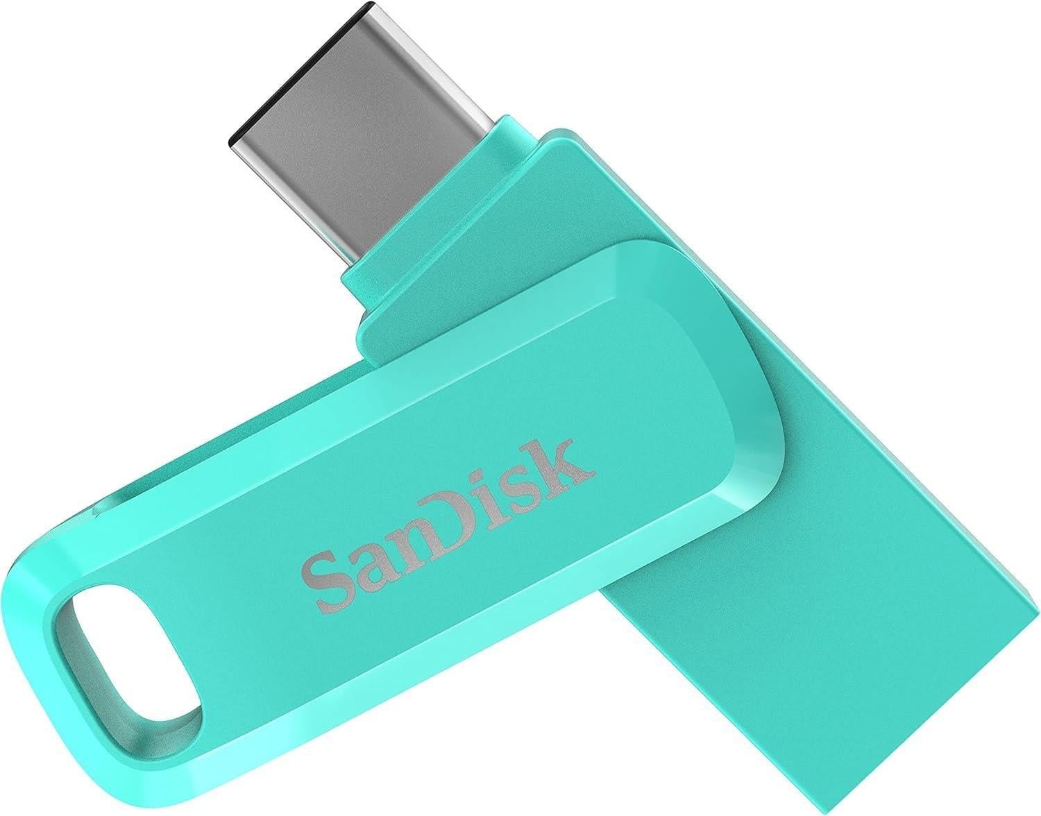 Sandisk Clearance Ultra Dual Drive Go 512GB USB Type-C Flash Bellek Tiffany Green SDDDC3-512G-G46G