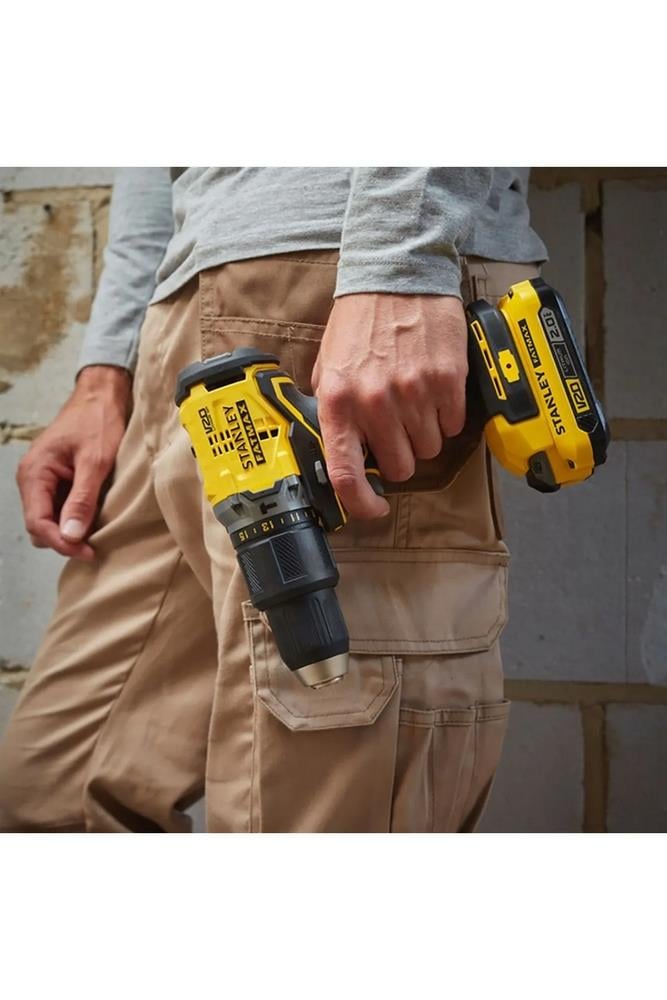 Stanley SBD715C2K 18V 1.5AH V20 2 Bataryalı Kömürsüz Darbeli Matkap