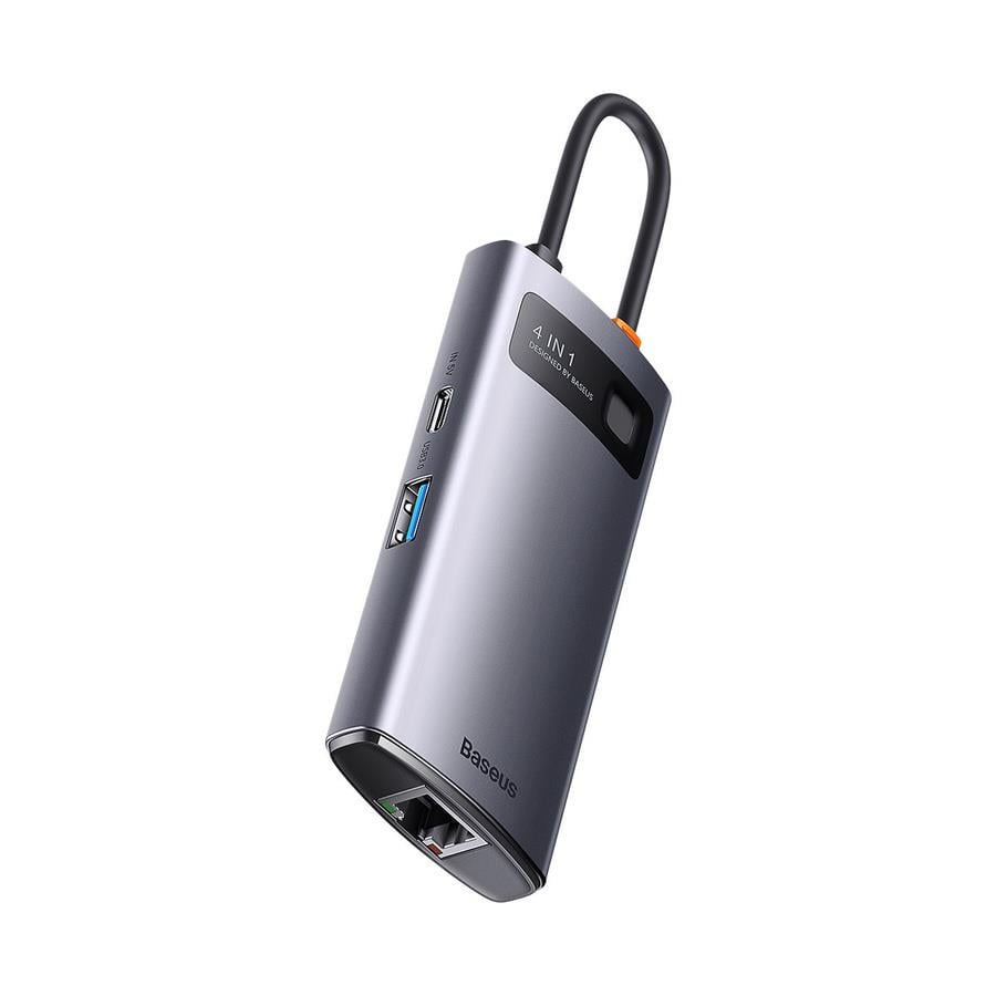 Baseus Metal Gleam 4-in-1 Type-C Dock Station 3 X USB 3.2 GEN. 1 / RJ45 (WKWG070113)
