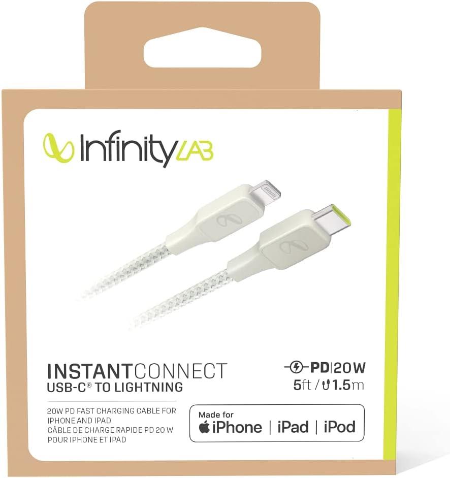 InfinityLab InstantConnect Kablo USB-C Lightning, Beyaz,1.5M