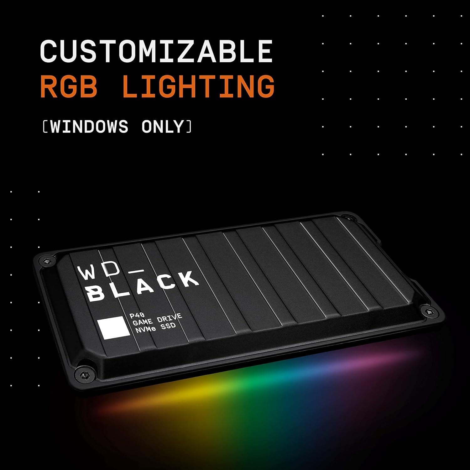 WD Black P40 2TB Game Drive 2000MB/s USB 3.2 Gen 2 x2 Playstation, Xbox, PC, Mac Uyumlu SSD WDBAWY0020BBK-WESN