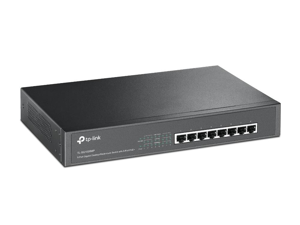 TP-LINK TL-SG1008MP 8-PORT 10/100/1000 DESKTOP/RACKMOUNT SWITCH + 8 PORT PoE