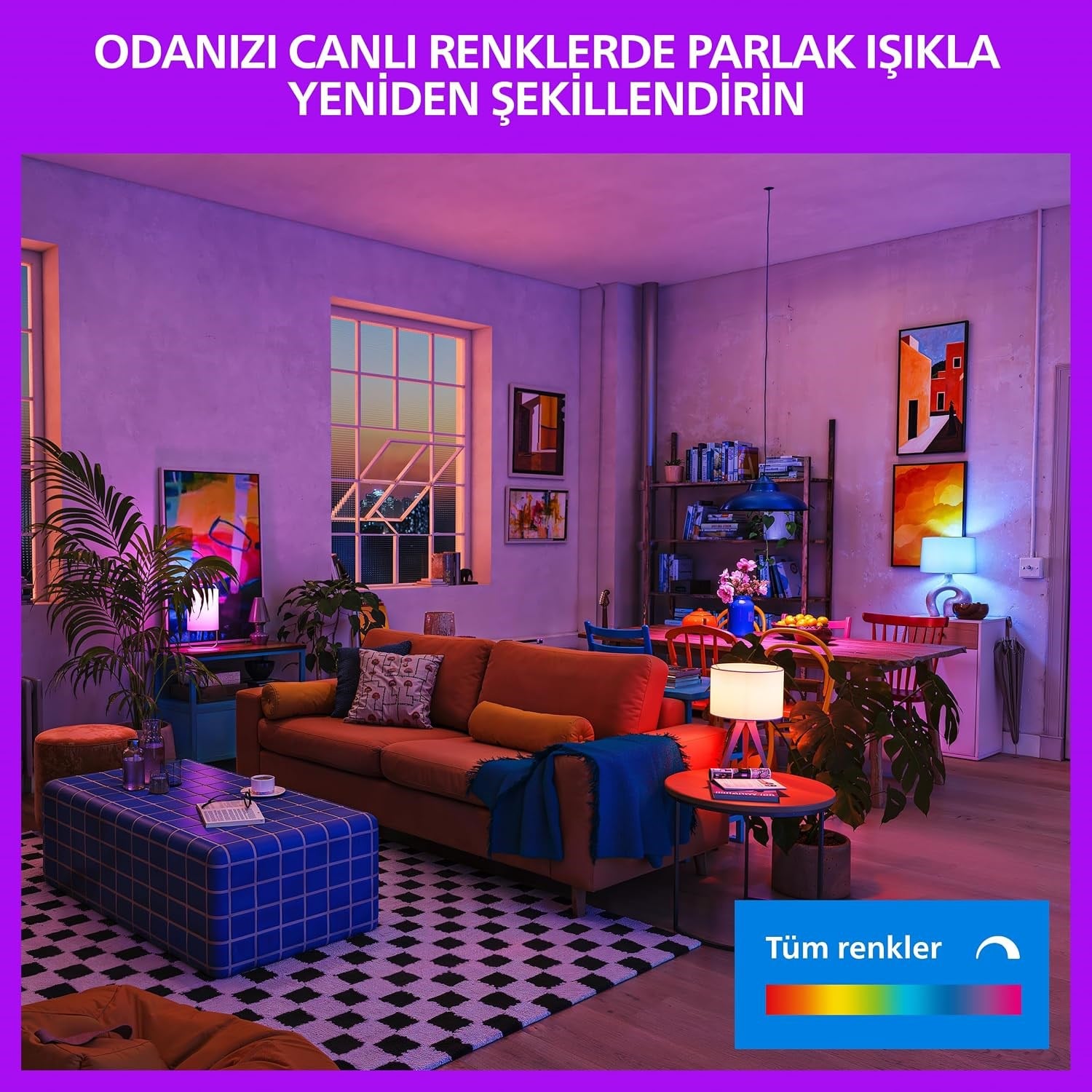 Philips Smart Lighting LED Globe Ampul G95 E27 75W Eşdeğer RGB - Google Home, Alexa, HomeKit ve Matter uyumlu
