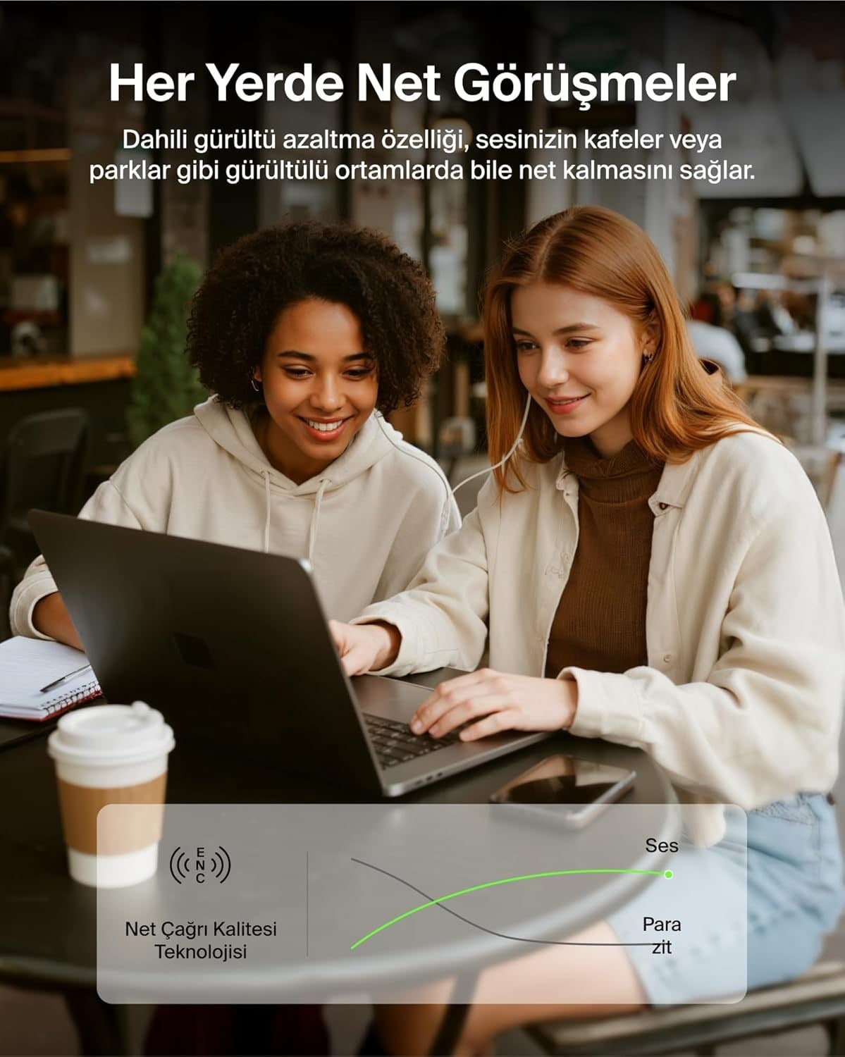 Belkin SoundForm ANC  USB-C Bağlantılı, Mikrofonlu Kulakiçi Kablolu Kulaklık, Beyaz