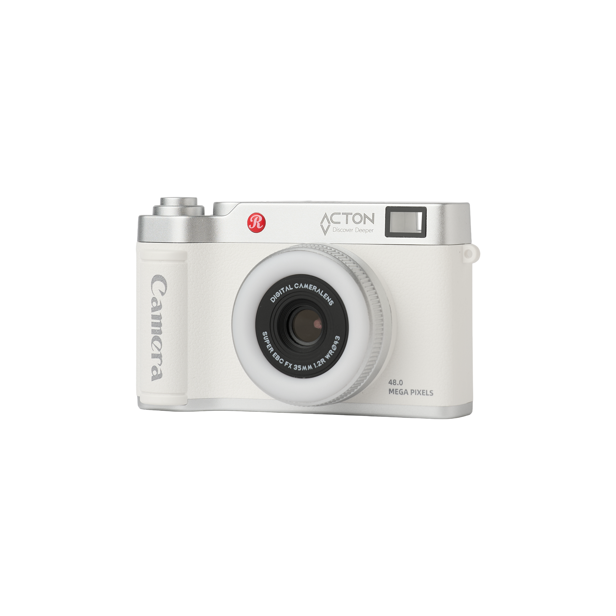 Acton Focus Flex Digital 4K 18X Zoom 48 MP Flaşlı Vlog Kamera Fotoğraf Makinesi Beyaz