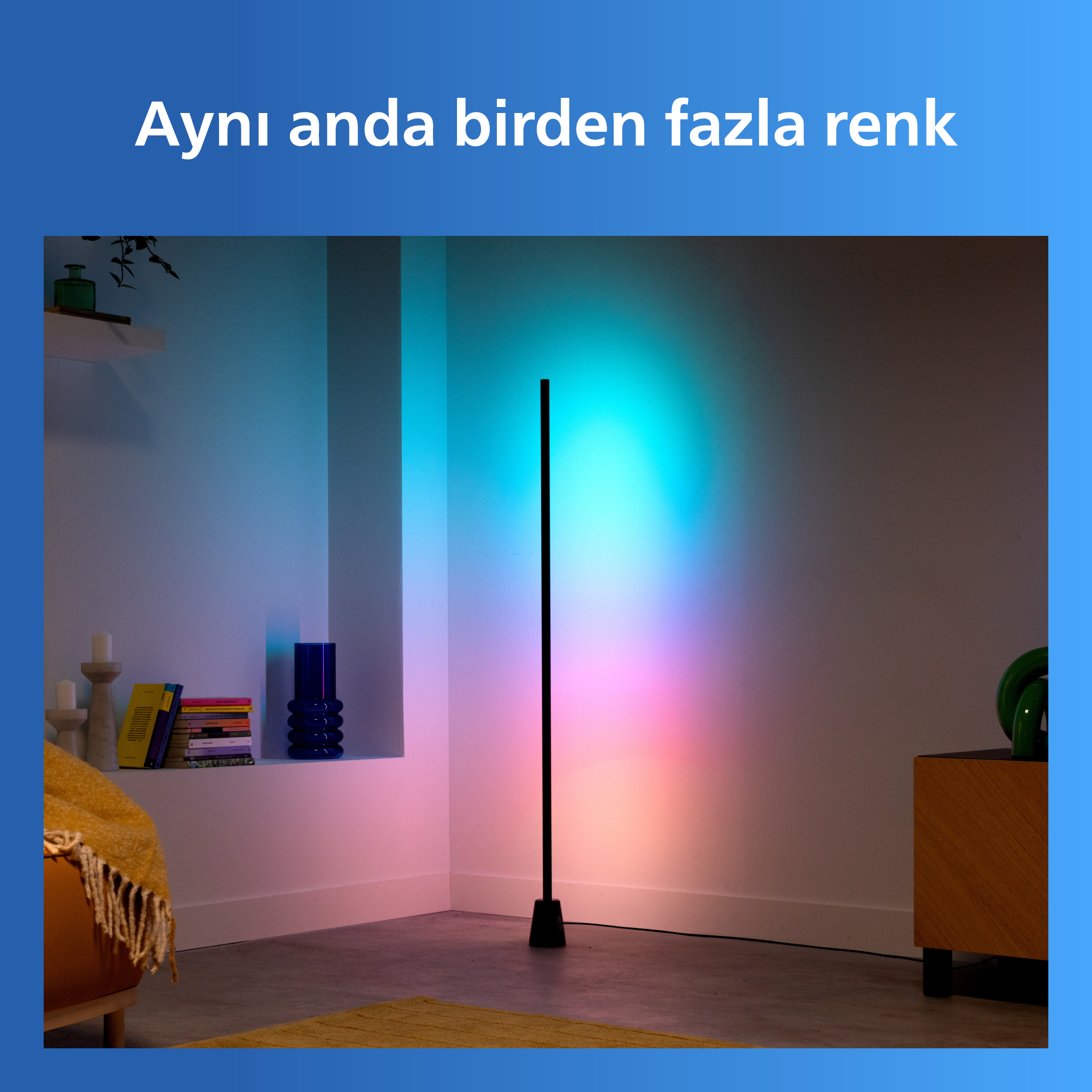 Philips Smart Lighting RGBIC Lambader 1,4 metre - Google Home, Alexa, HomeKit ve Matter uyumlu