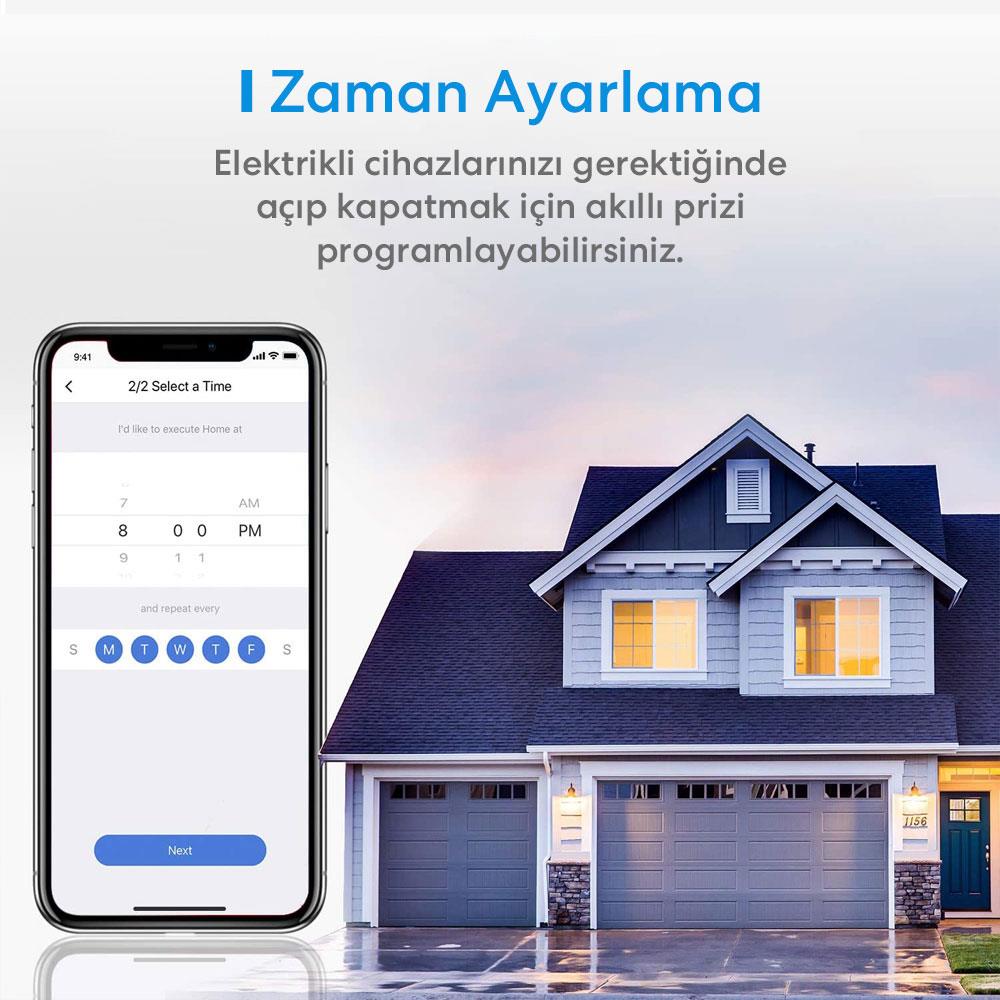 Meross Akıllı Priz Tekli MSS210