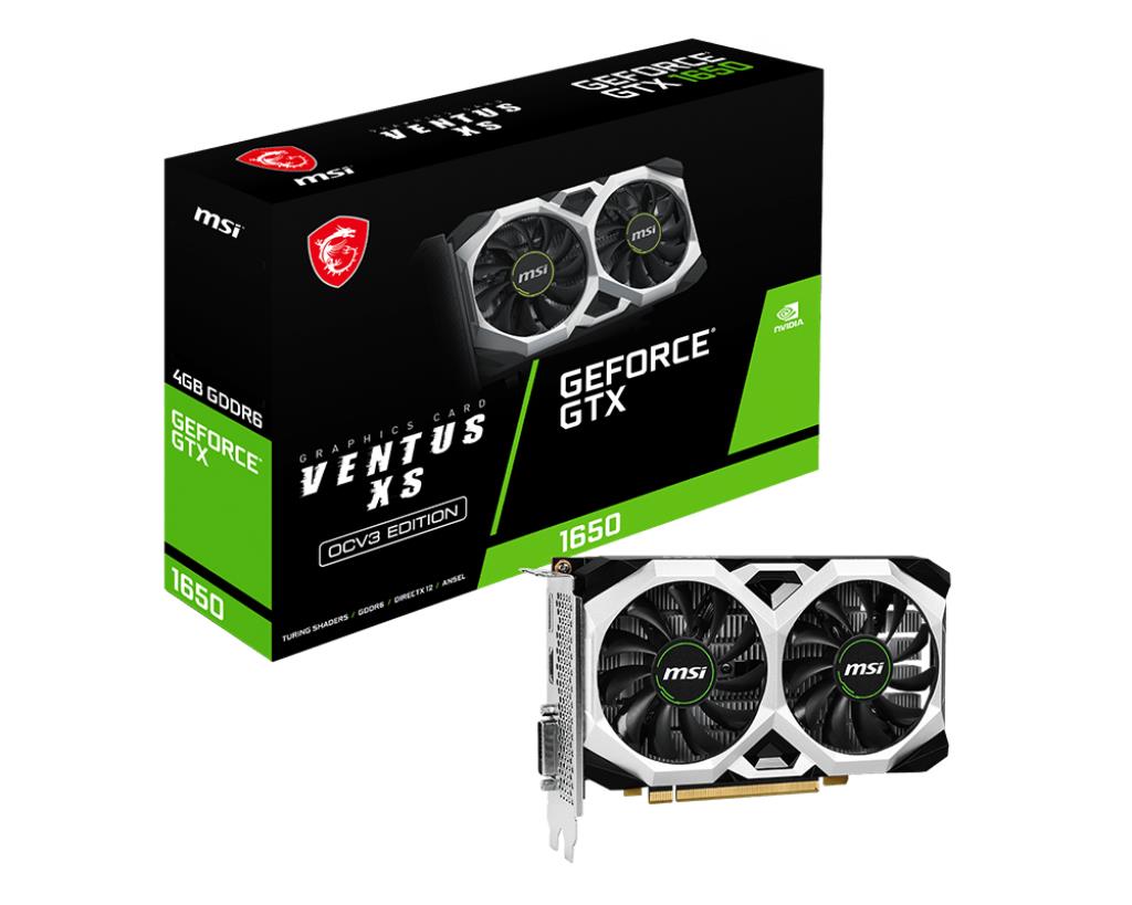 MSI VGA GEFORCE GTX 1650 D6 VENTUS XS OCV3 4GB GDDR6 128B DX12 PCIE 3.0 X16 (1xDVI 1XHDMI 1XDP)