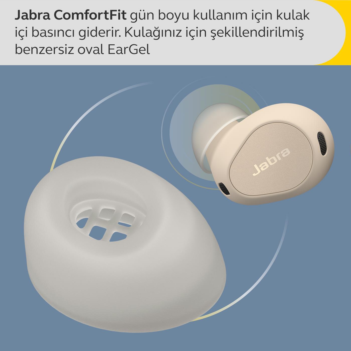 Jabra Elite 10 Comfortfit Bluetooth Kulaklık - Krem