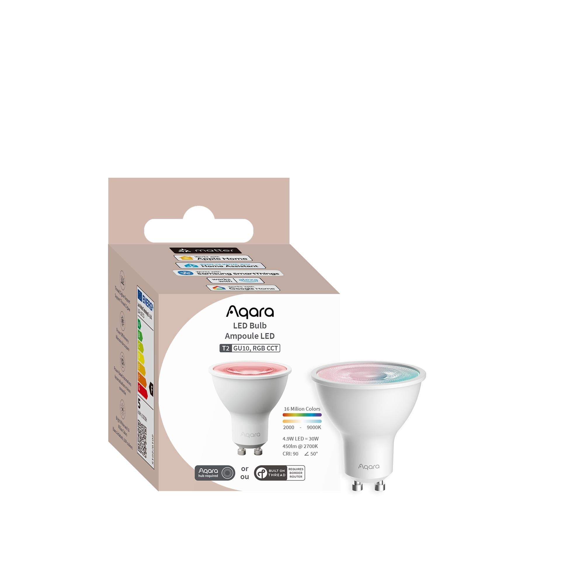 Aqara Akıllı Led Spot Ampül (Rgb Cct, Gu10, 30W, 450lm) T2 LB-L03D (Apple Home Destekli)