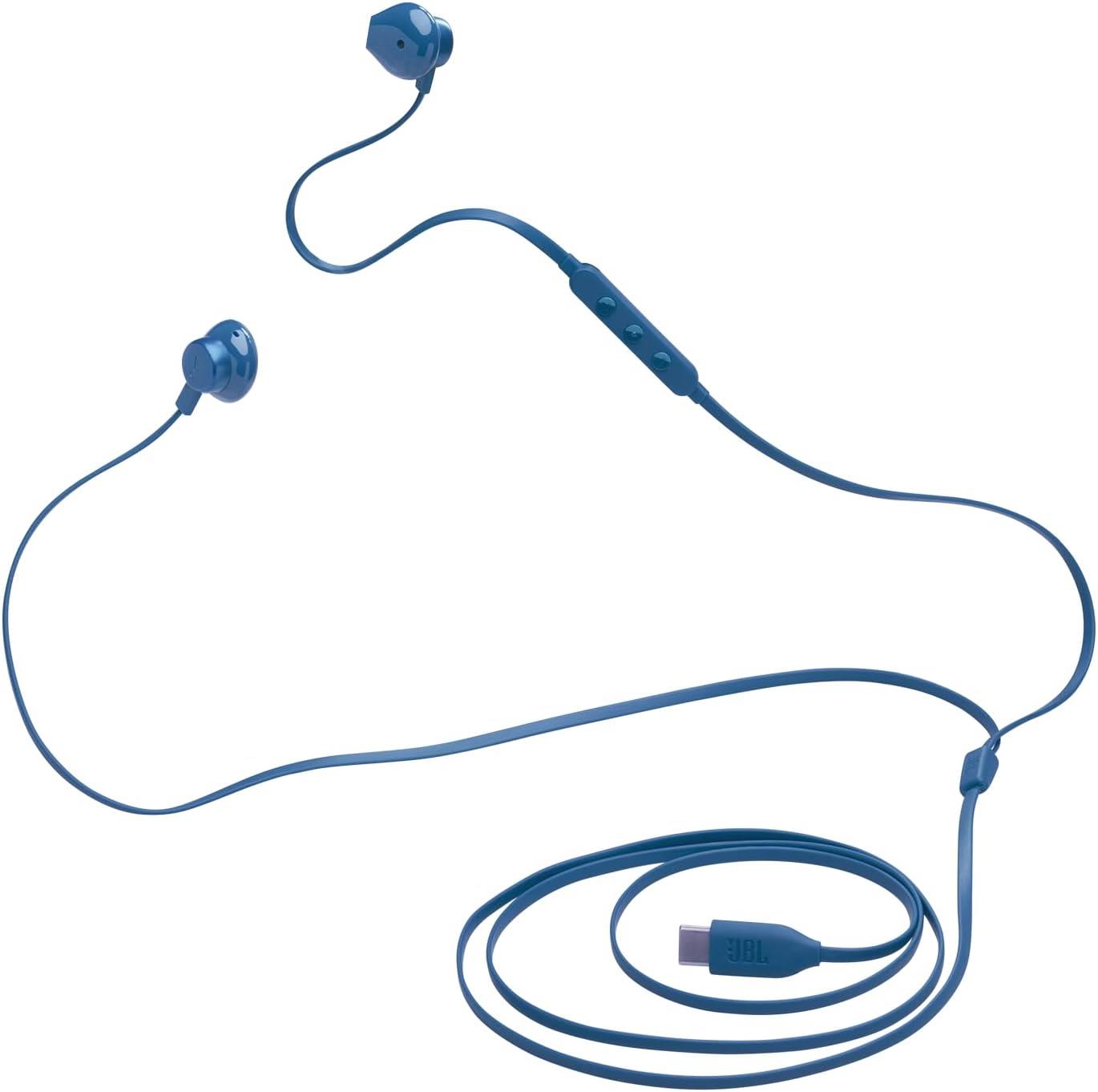 JBL Tune 305C USB-C Kulakiçi Kablolu Kulaklık, Mavi