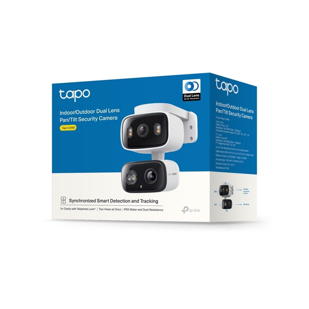 Tp-Link Tapo C246D 2k 3mp Çift Lensli Akıllı Güvenlik Kamerası