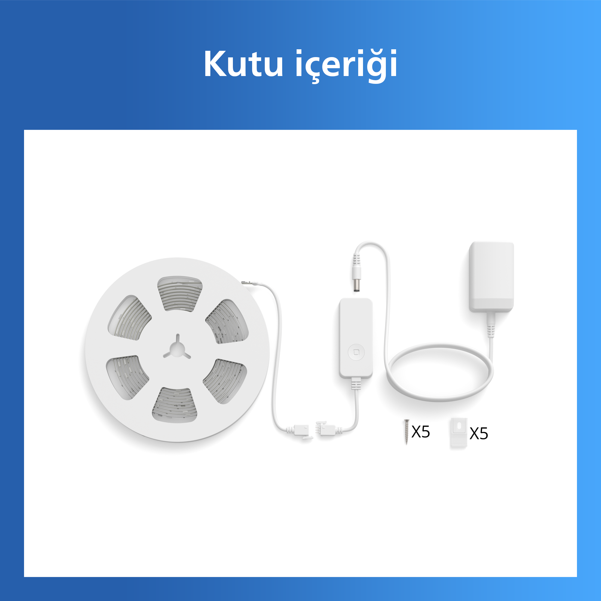 Philips Smart Lighting RGBIC LED Şerit 10 m (Type-C) - Google Home, Alexa, HomeKit ve Matter uyumlu