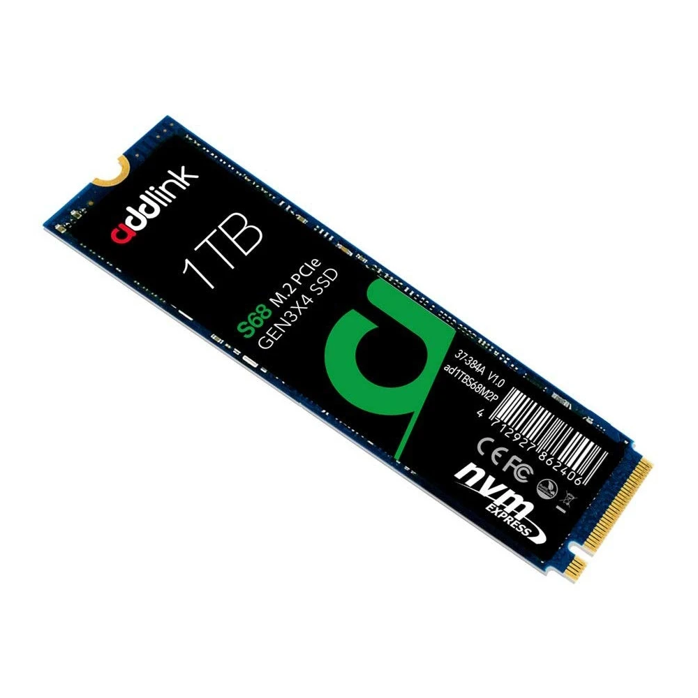 Addlink S68 1TB 3100/1700 MB/s M.2 PCIe GEN3x4 NVMe SSD AD1TBS68M2P