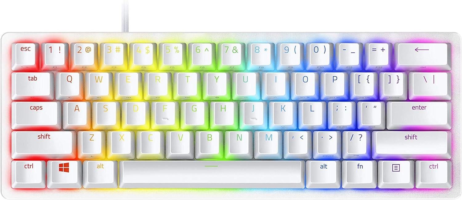 Razer Huntsman Mini %60 Oyun Klavyesi, Mercury White - RZ03-03390400-R3M1