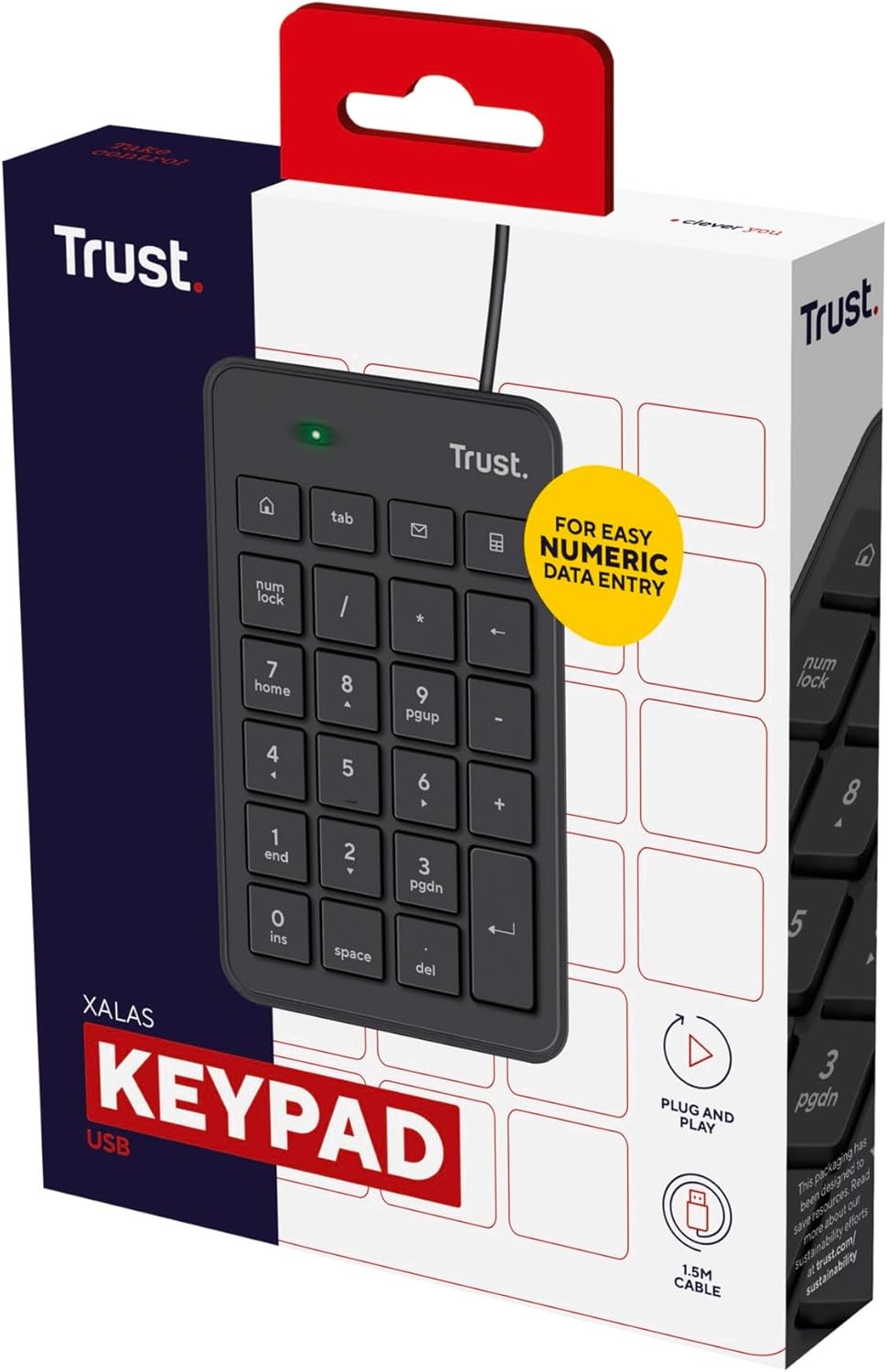 Trust 22221 Xalas Sayısal Klavye Siyah