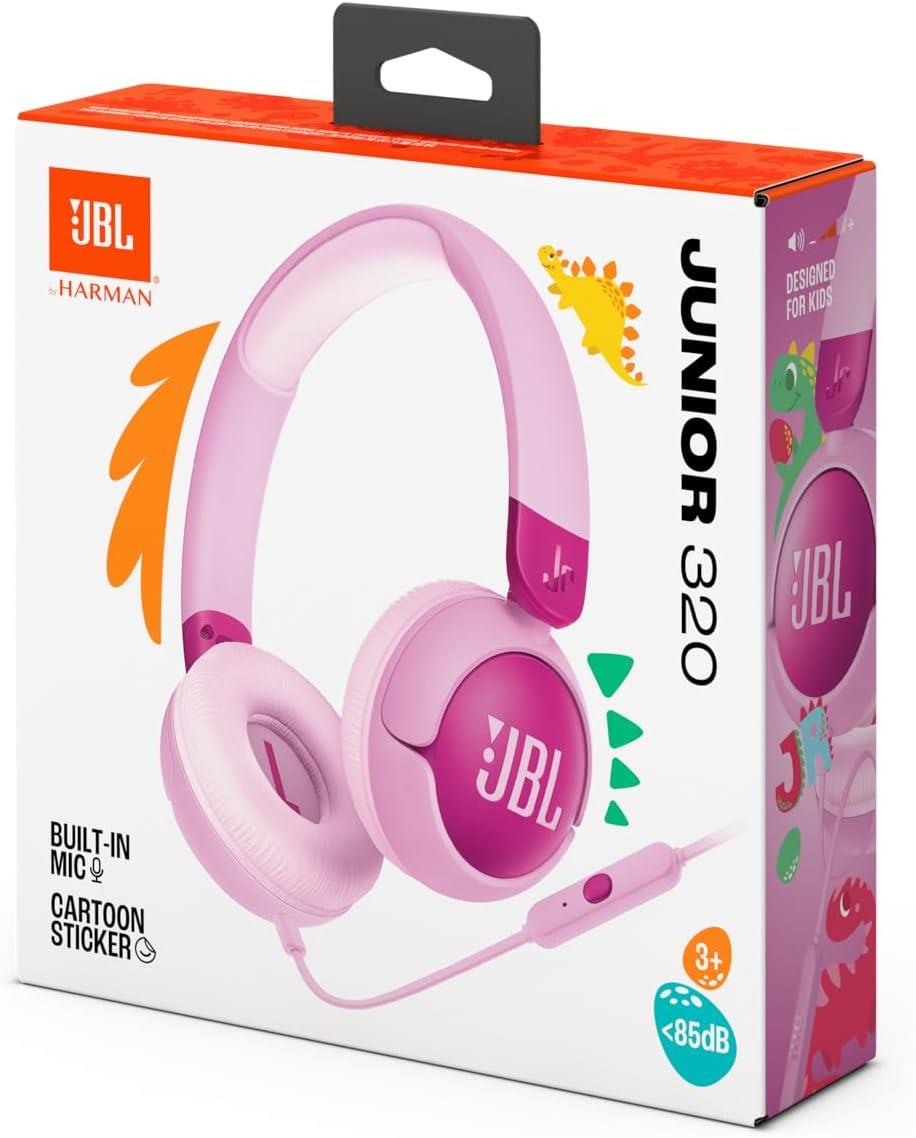 Jbl JR320 Kablolu Kulaküstü Çocuk Kulaklığı, Mor