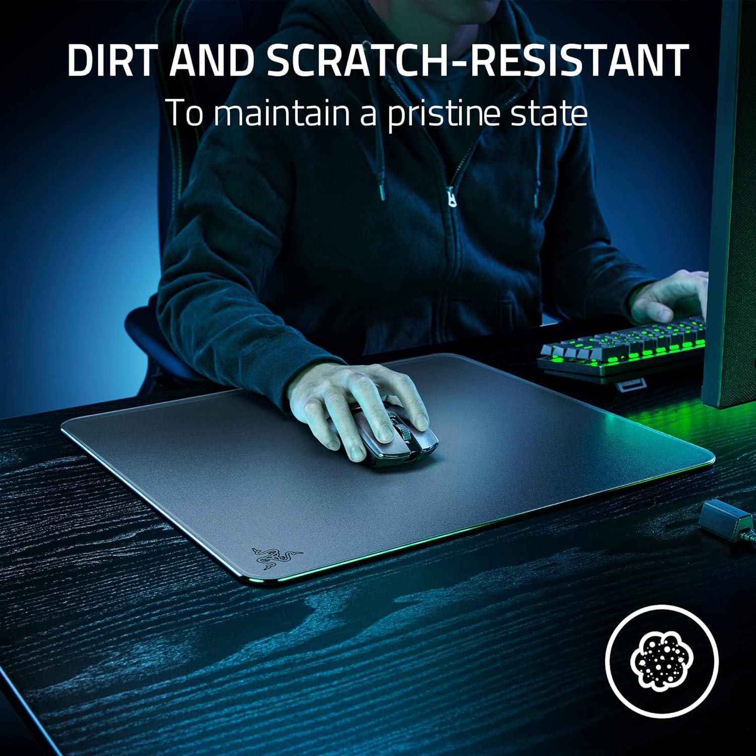 Razer Atlas Birinci Sınıf Temperli Cam, Ultra Pürüzsüz Yüzey Mouse Pad - Siyah
