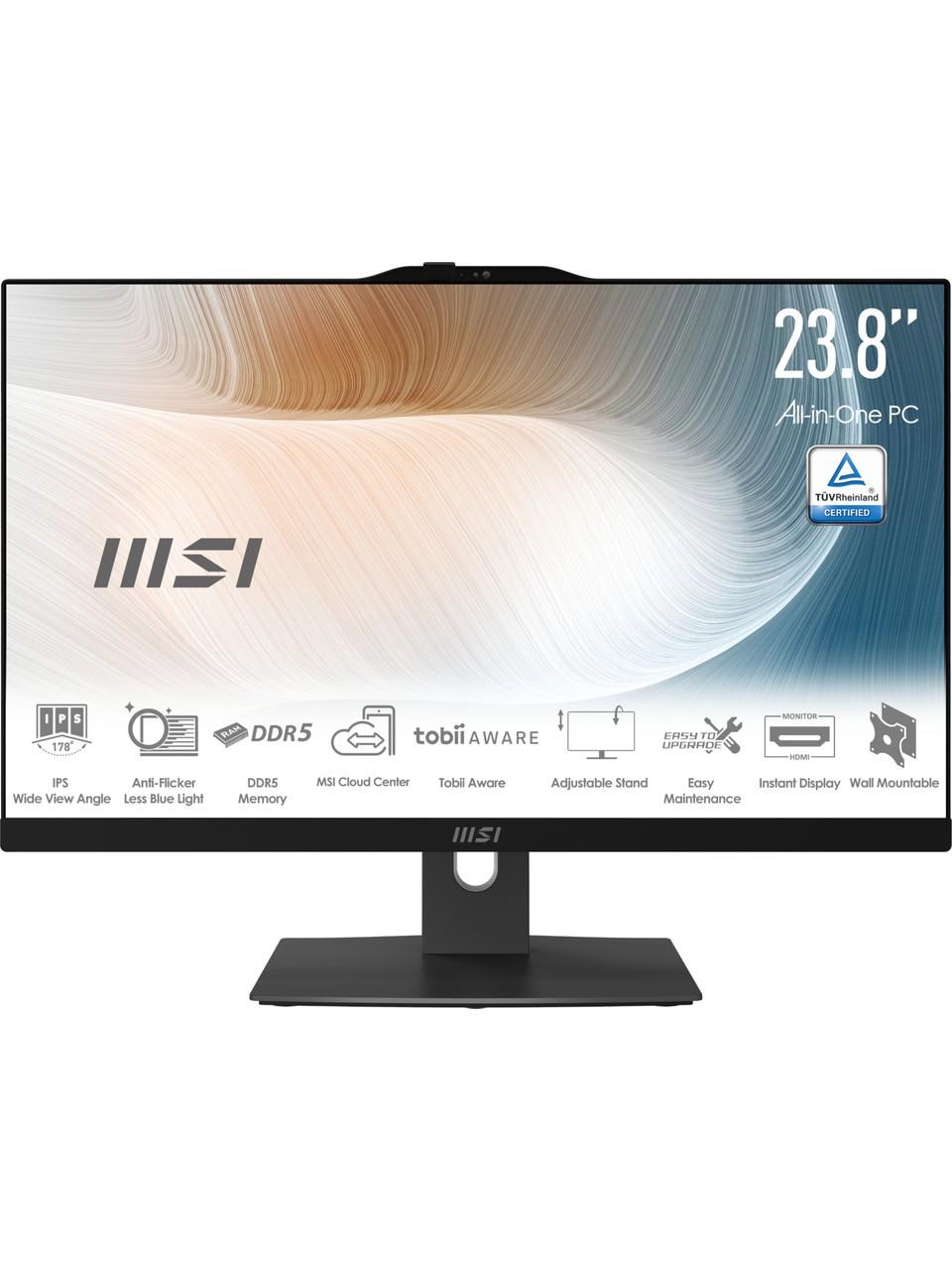 MSI MODERN AM242P 1M-1815XTR 23.8 FHD (1920X1080) CORE 5 120U 8GB DDR4 500GB SSD DOS SIYAH AIO PC