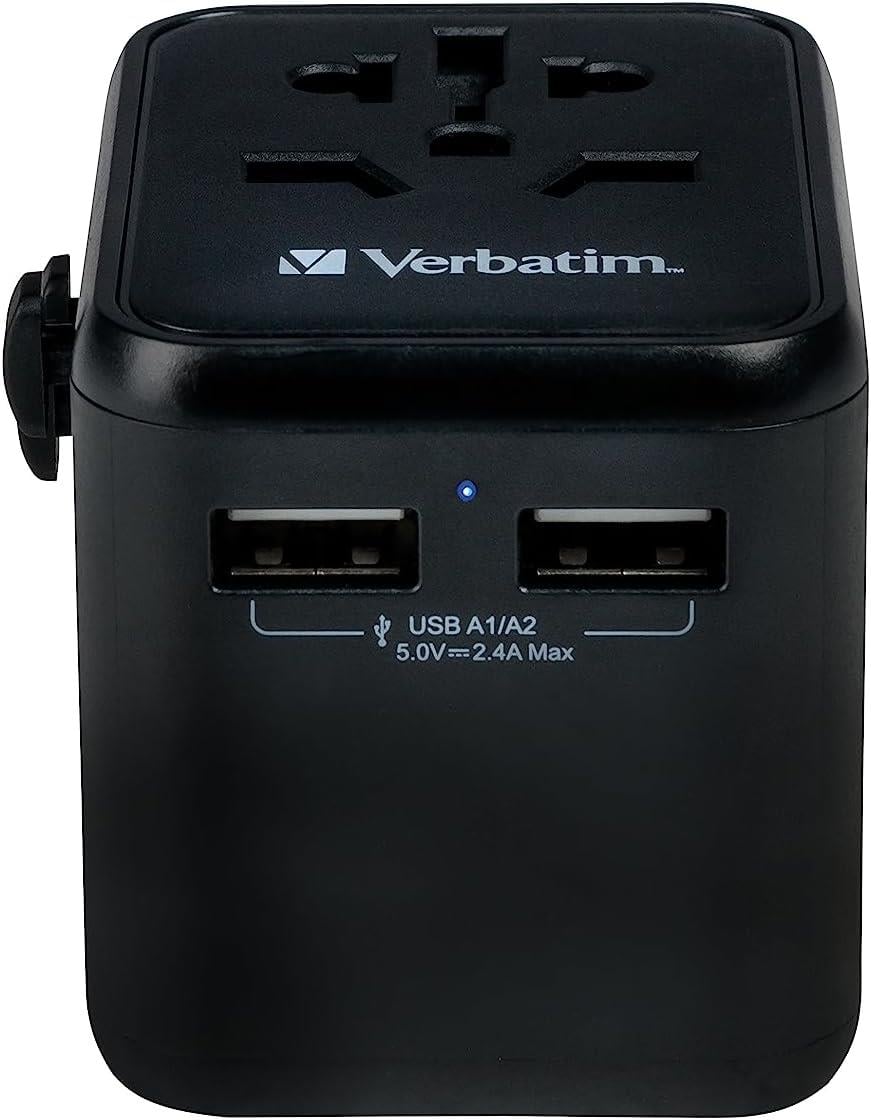 Verbatim 49543 UTA-01 Evrensel Seyahat Adaptörü - 2x USB-A Port
