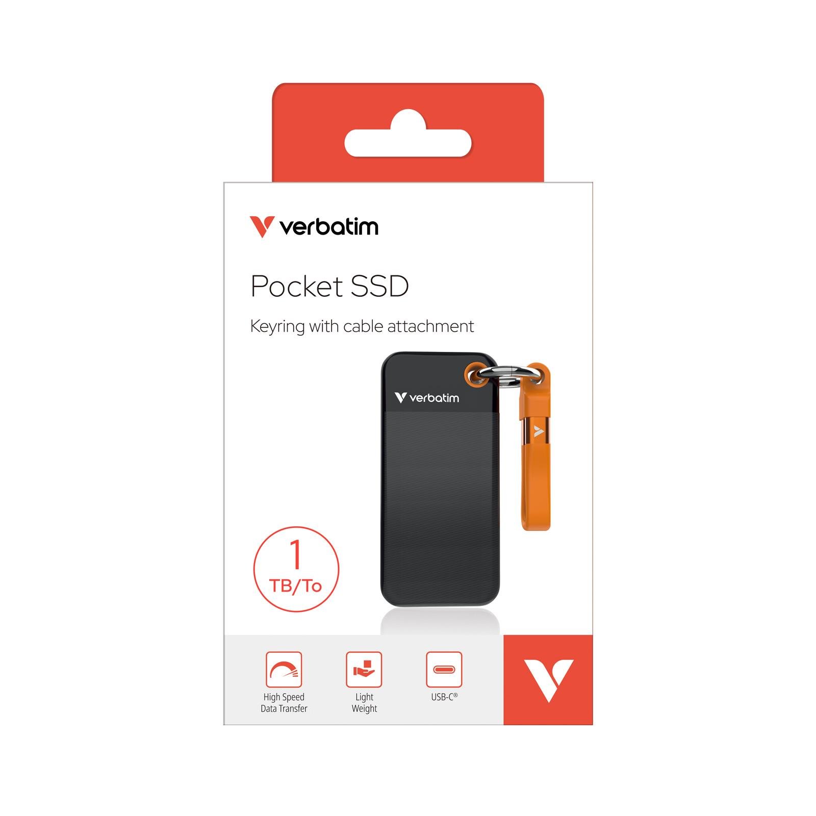 Verbatim Pocket 1TB 1000MB/s Taşınabilir SSD USB 3.2 – Turuncu