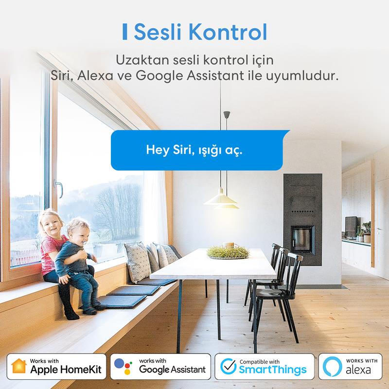 Meross Akıllı Wi-Fi Duvar İçi Anahtar MSS810