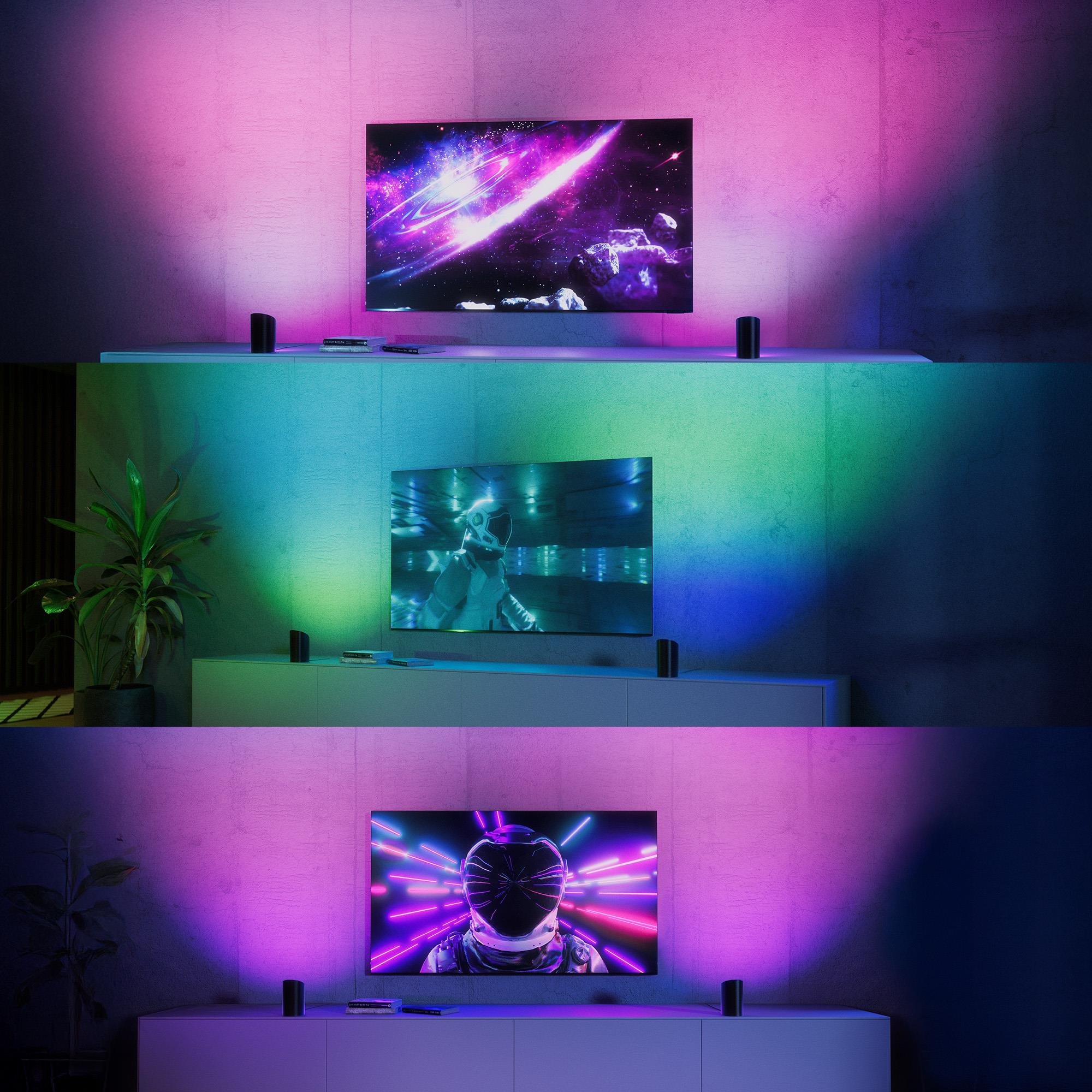 Philips Hue Flare 2'li Paket Akıllı Duvar Aydınlatma - Beyaz