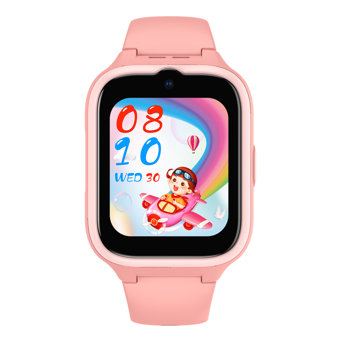 Buff Kids Watch Play 4.5G Sim Kartlı GPS Konum Takibi Görüntülü Görüşme IP68 Akıllı Çocuk Saati - Pembe