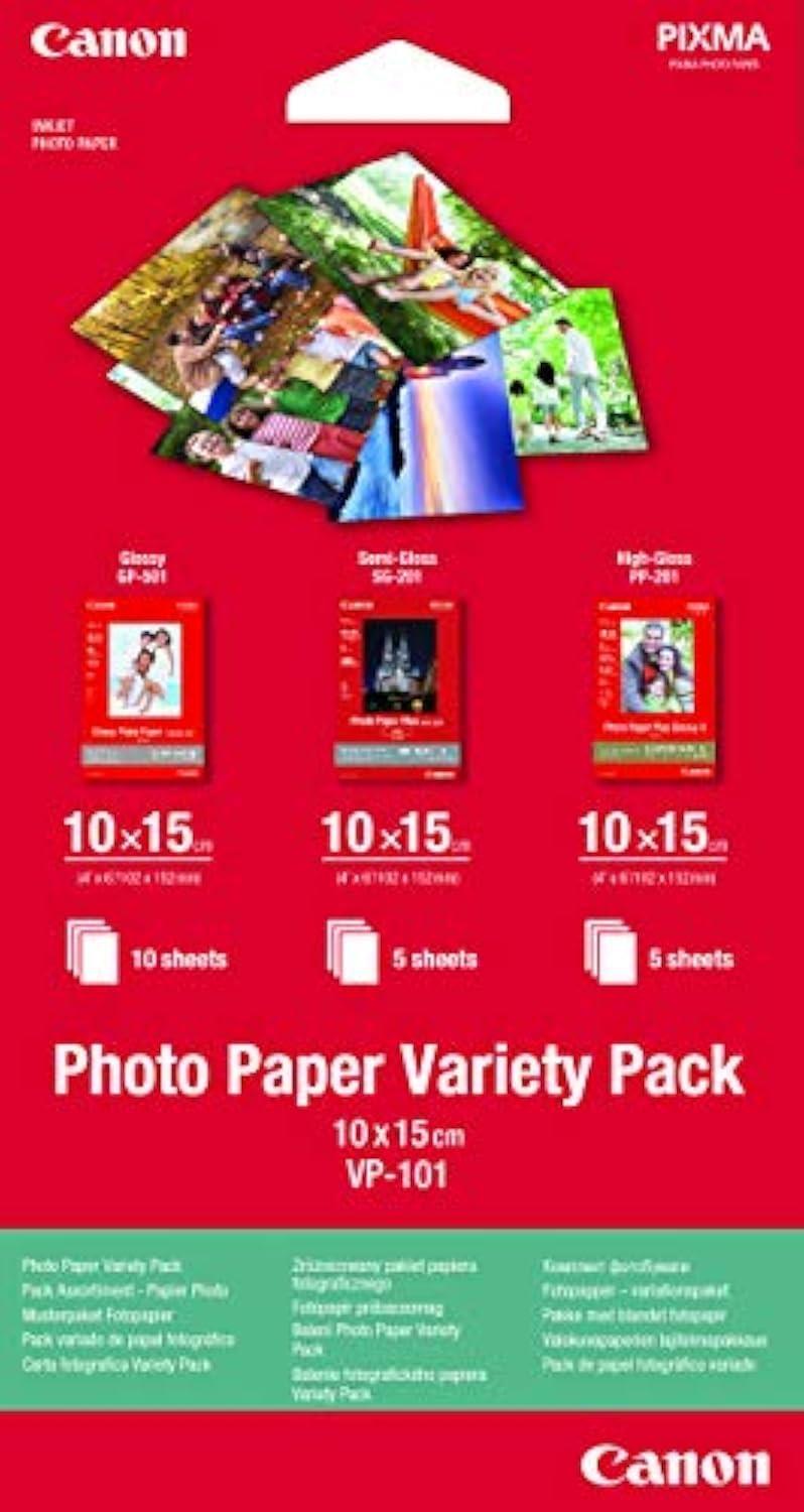 Canon IJ Photo Paper Variety Pack A4&4x6 VP-101 25 Adet