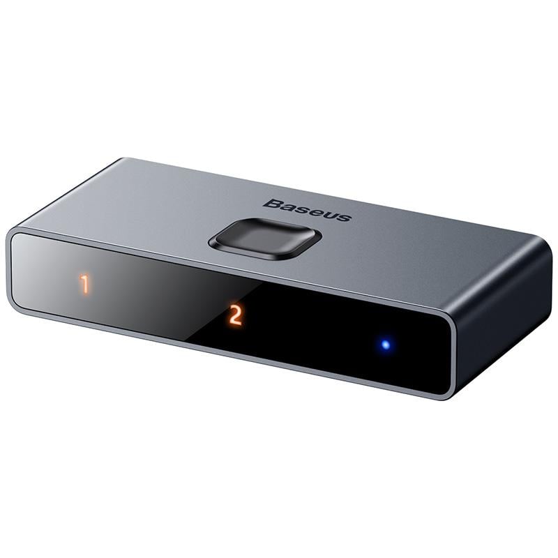 Baseus Matrix HDMI Switcher (2in1or 1in2) 4K 30Hz, Space Gray