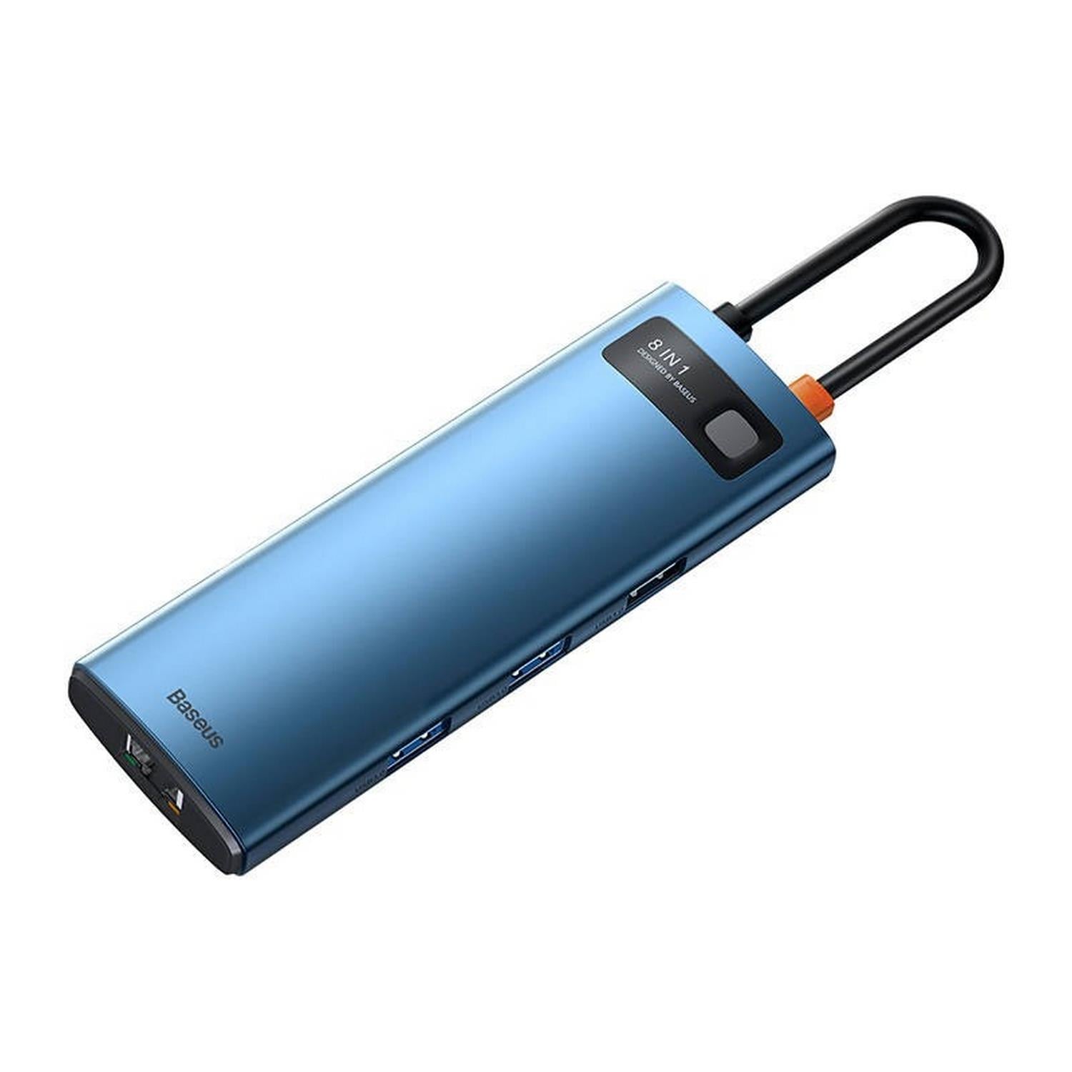 Baseus Metal Gleam Type-C HUB 8in1 USB-C to 3x USB 3.0 + HDMI + USB-C PD 4K 