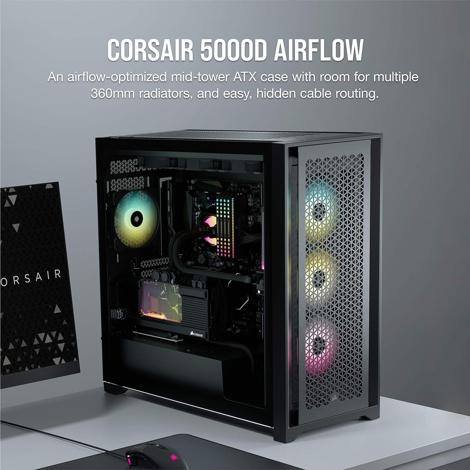 Corsaır 5000D Airflow Tempered Glass Siyah Mid Tower Kasa CC-9011210-WW